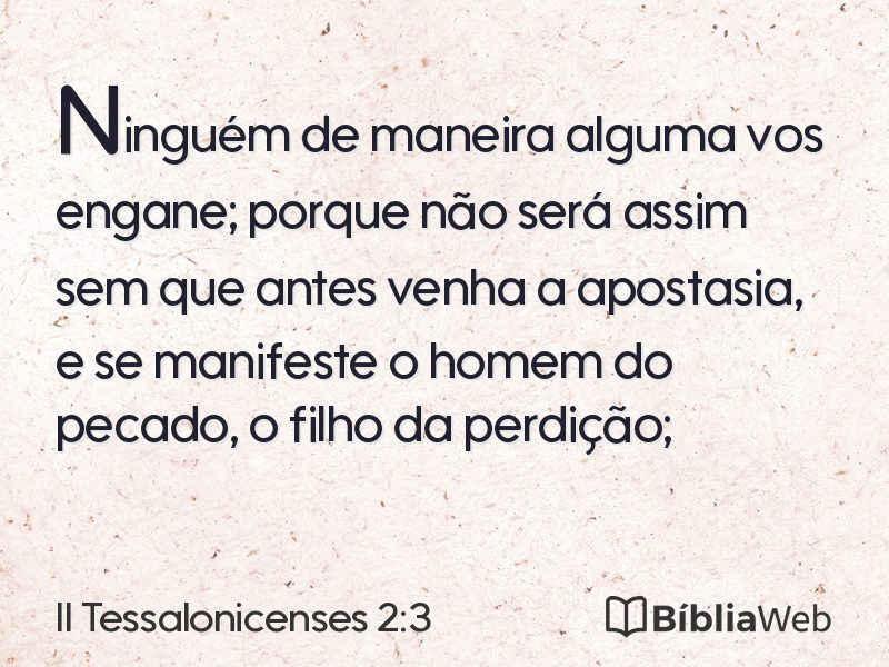 II Tessalonicenses 2:3 em imagem para compartilhar