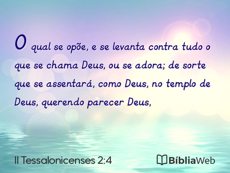 II Tessalonicenses 2:4 em imagem para compartilhar