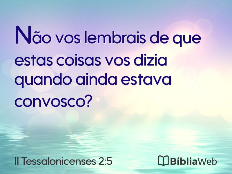 II Tessalonicenses 2:5 em imagem para compartilhar