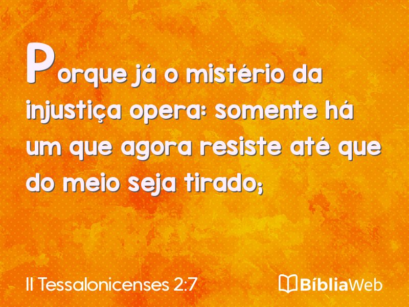 II Tessalonicenses 2:7 em imagem para compartilhar
