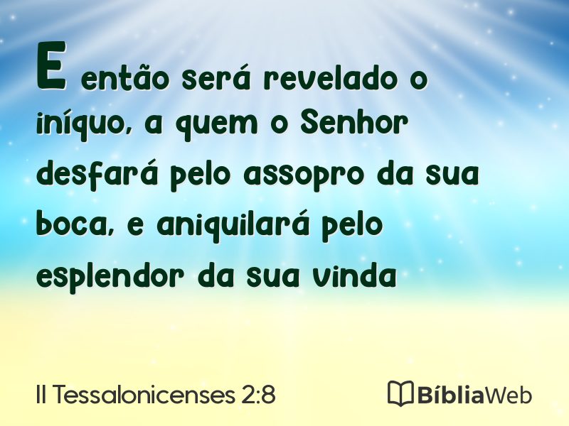 II Tessalonicenses 2:8 em imagem para compartilhar