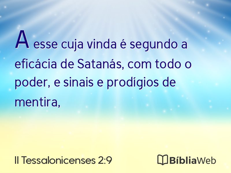 II Tessalonicenses 2:9 em imagem para compartilhar