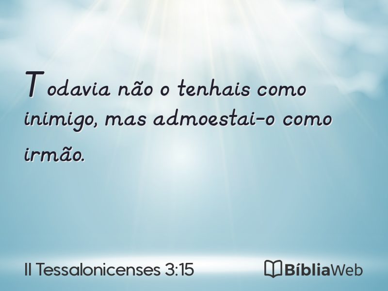 II Tessalonicenses 3:15 em imagem para compartilhar