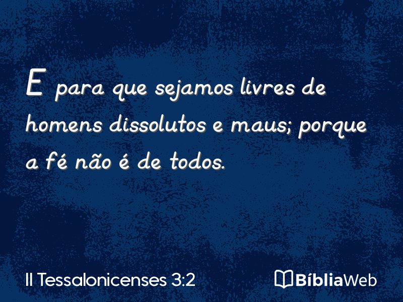 II Tessalonicenses 3:2 em imagem para compartilhar