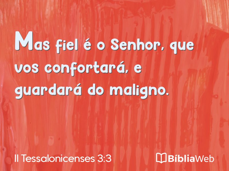 II Tessalonicenses 3:3 em imagem para compartilhar