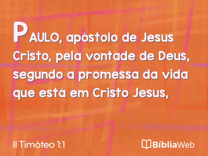 II Timóteo 1:1 em imagem para compartilhar