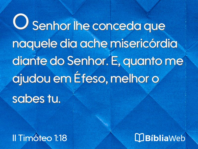 II Timóteo 1:18 em imagem para compartilhar
