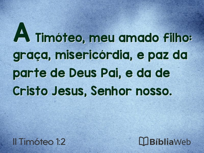 II Timóteo 1:2 em imagem para compartilhar