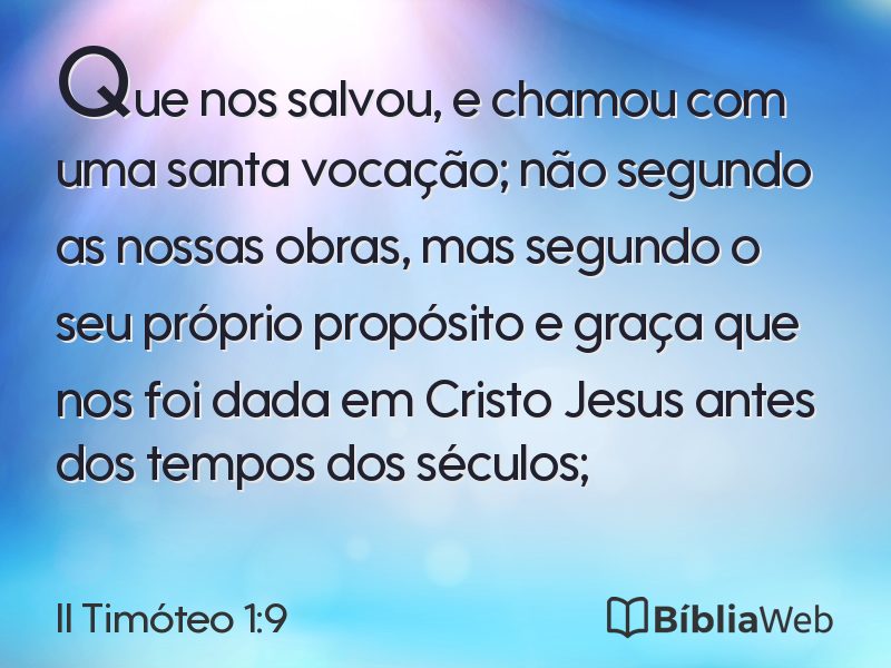 II Timóteo 1:9 em imagem para compartilhar