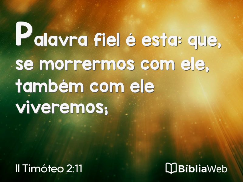 II Timóteo 2:11 em imagem para compartilhar