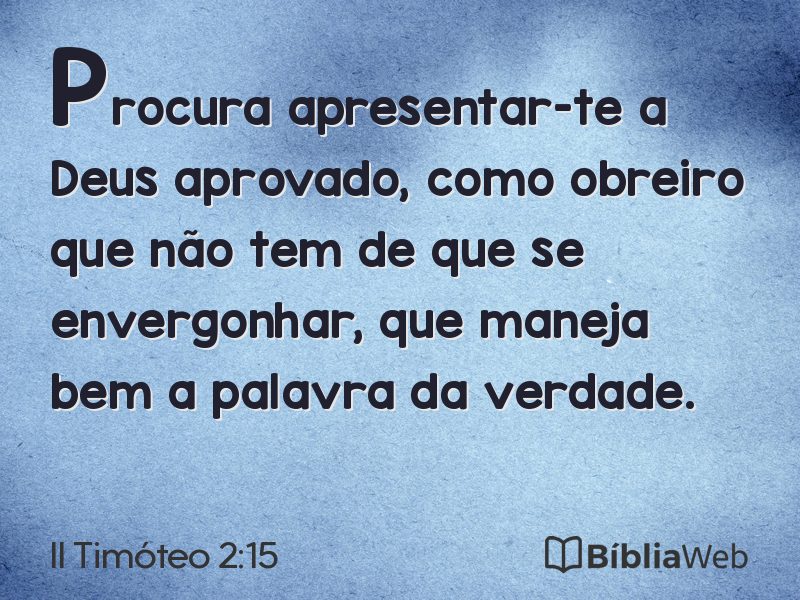 II Timóteo 2:15 em imagem para compartilhar