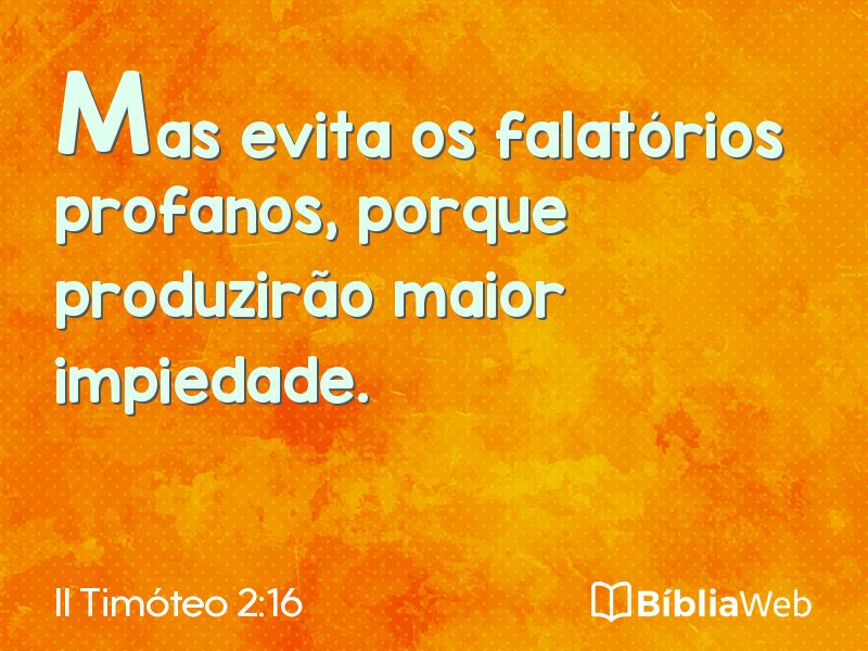 II Timóteo 2:16 em imagem para compartilhar
