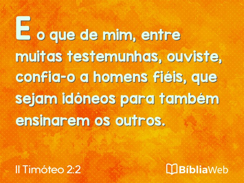II Timóteo 2:2 em imagem para compartilhar