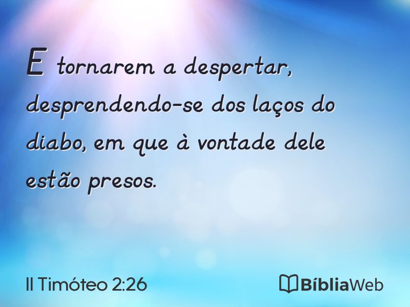 II Timóteo 2:26 em imagem para compartilhar