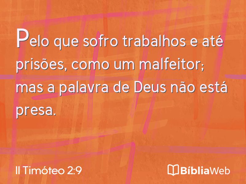 II Timóteo 2:9 em imagem para compartilhar