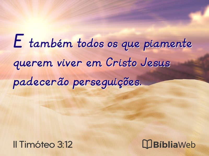 II Timóteo 3:12 em imagem para compartilhar