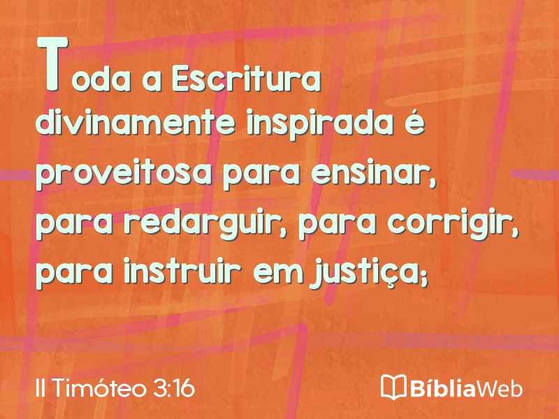II Timóteo 3:16 em imagem para compartilhar