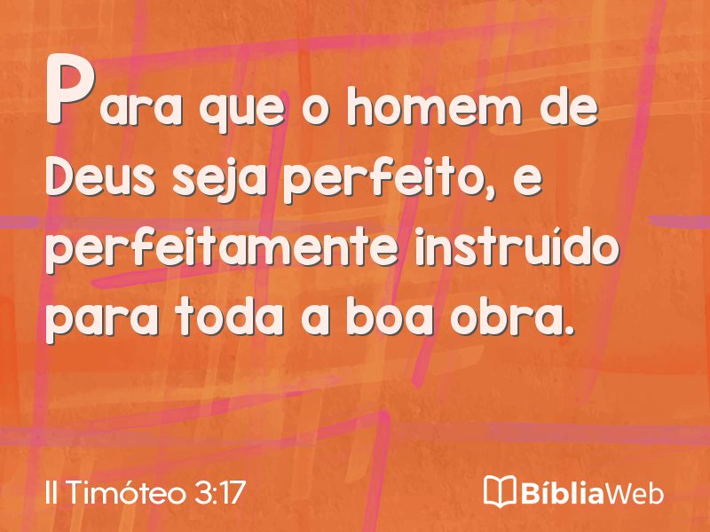 II Timóteo 3:17 em imagem para compartilhar