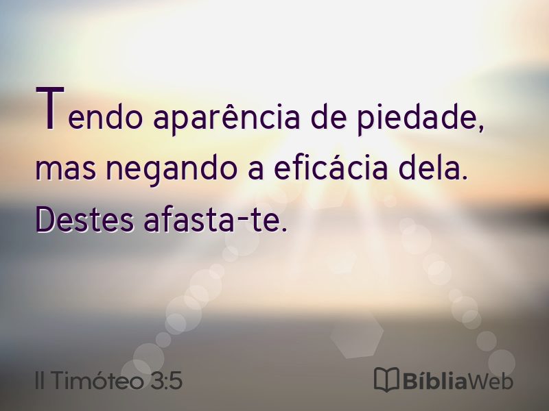 II Timóteo 3:5 em imagem para compartilhar