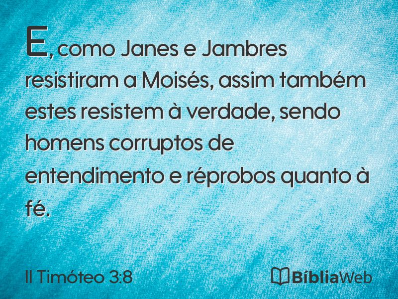 II Timóteo 3:8 em imagem para compartilhar