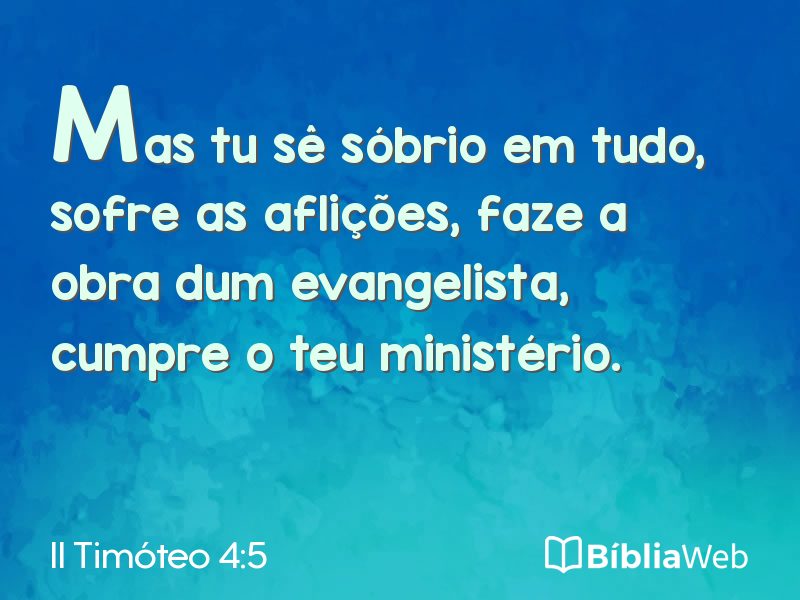 II Timóteo 4:5 em imagem para compartilhar