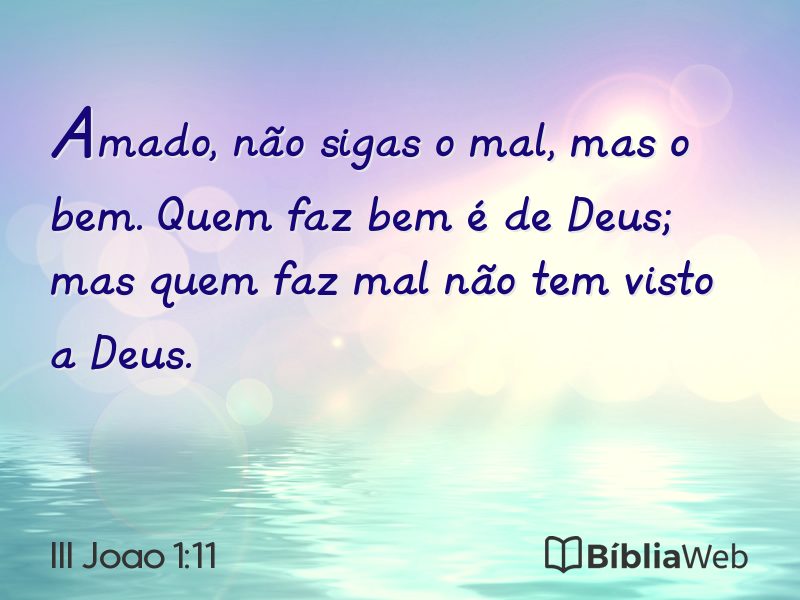 III Joao 1:11 em imagem para compartilhar