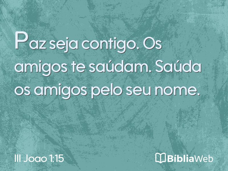 III Joao 1:15 em imagem para compartilhar