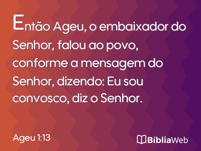Ageu 1:13 em imagem para compartilhar