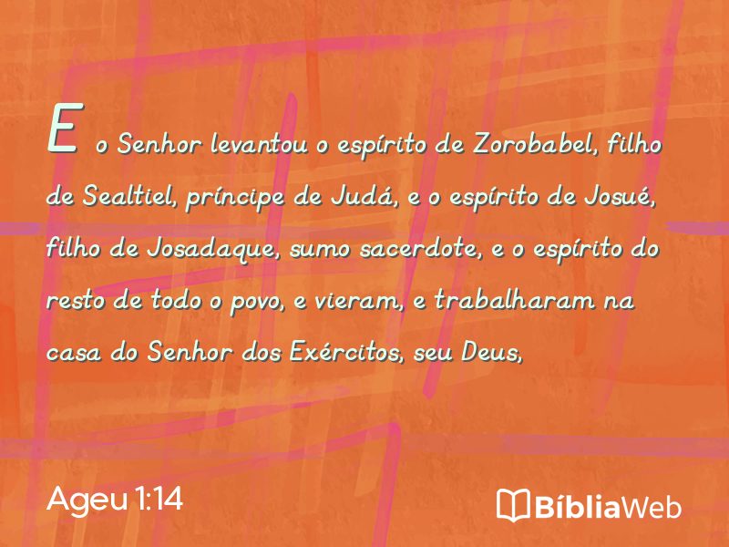 Ageu 1:14 em imagem para compartilhar
