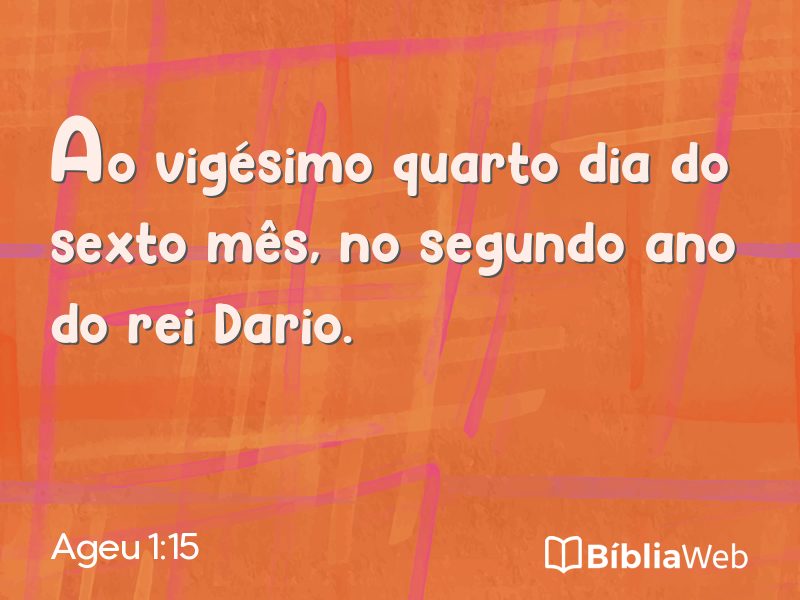 Ageu 1:15 em imagem para compartilhar