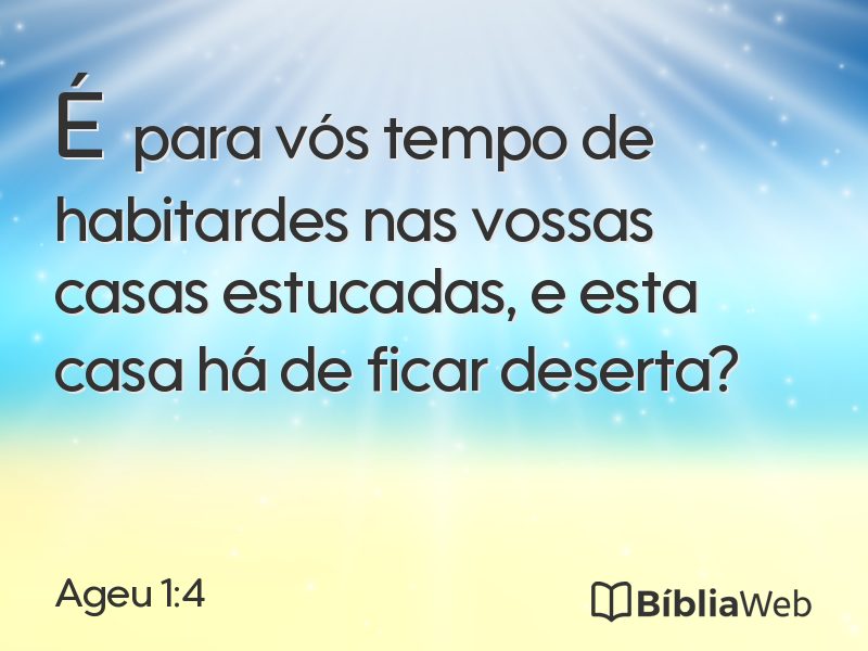 Ageu 1:4 em imagem para compartilhar