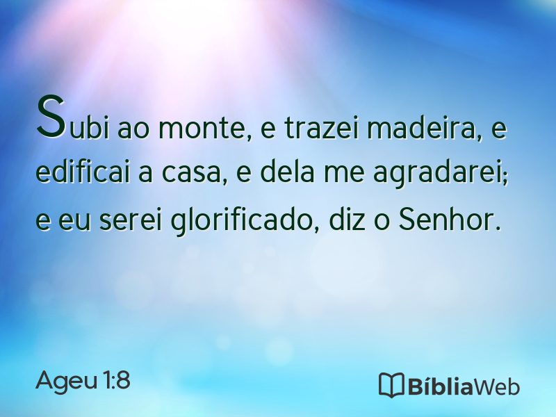 Ageu 1:8 em imagem para compartilhar