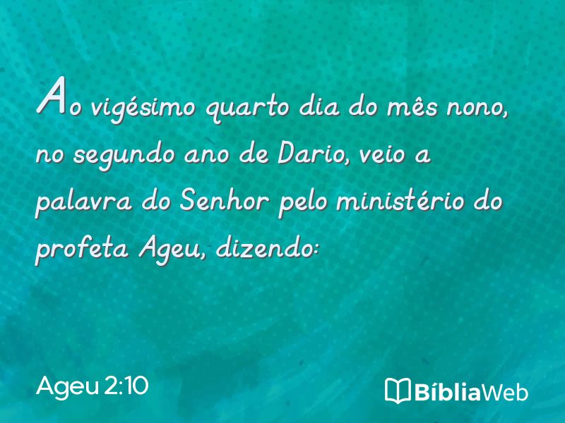 Ageu 2:10 em imagem para compartilhar