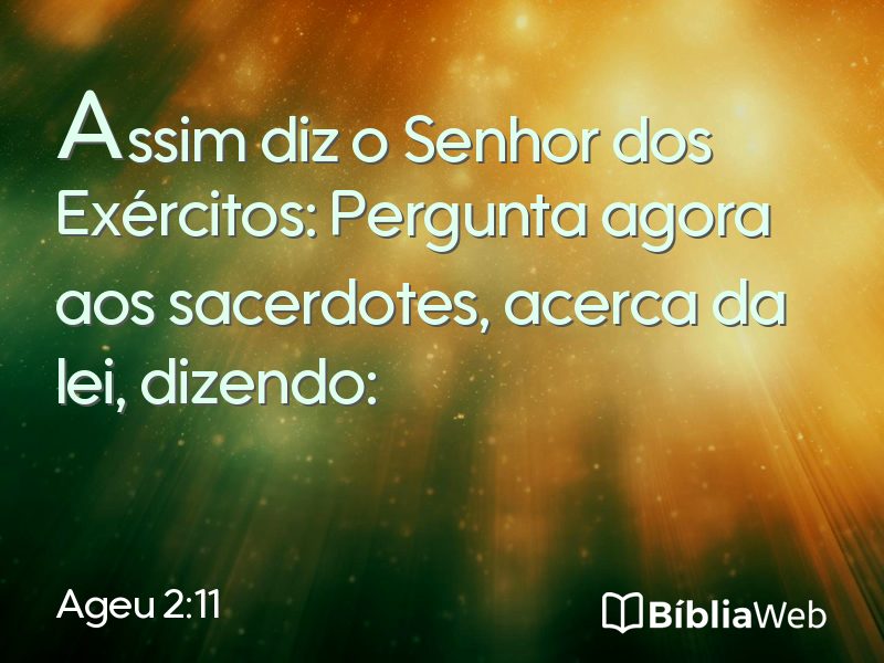 Ageu 2:11 em imagem para compartilhar