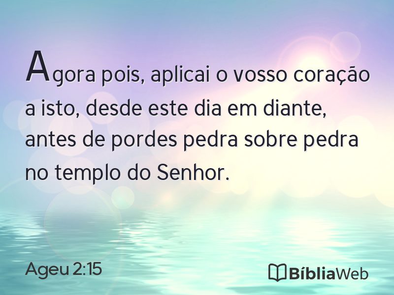 Ageu 2:15 em imagem para compartilhar