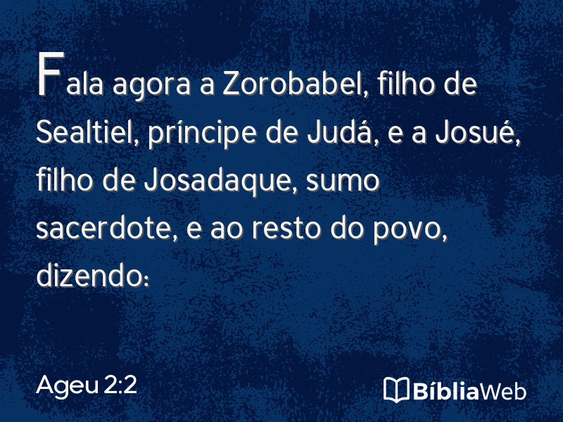Ageu 2:2 em imagem para compartilhar