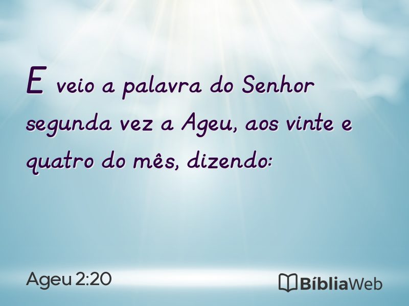 Ageu 2:20 em imagem para compartilhar