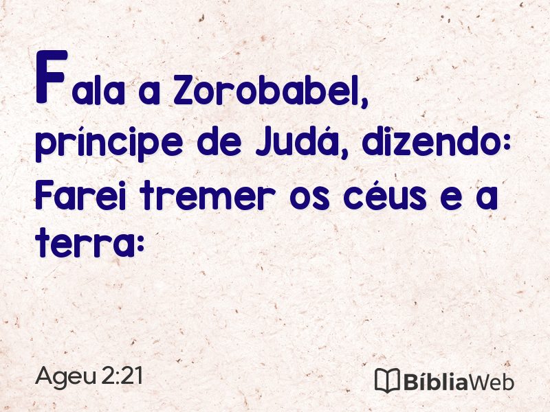 Ageu 2:21 em imagem para compartilhar