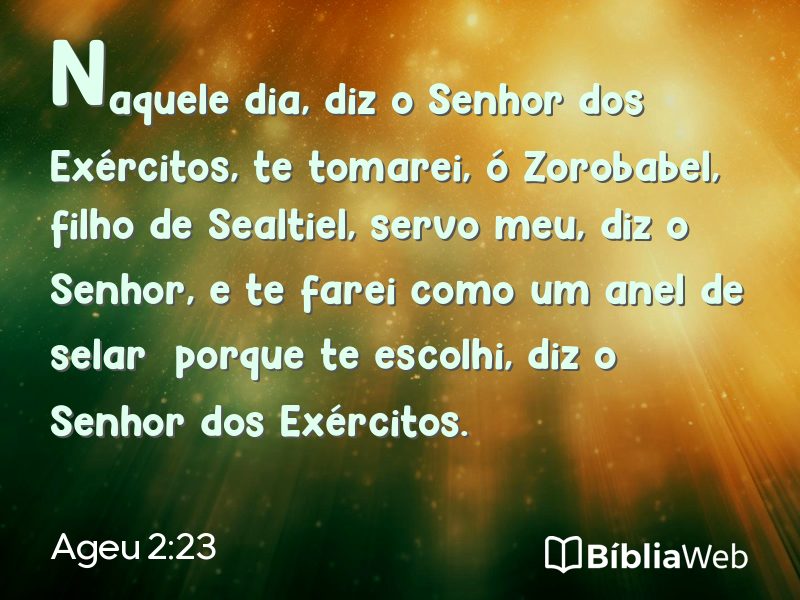 Ageu 2:23 em imagem para compartilhar
