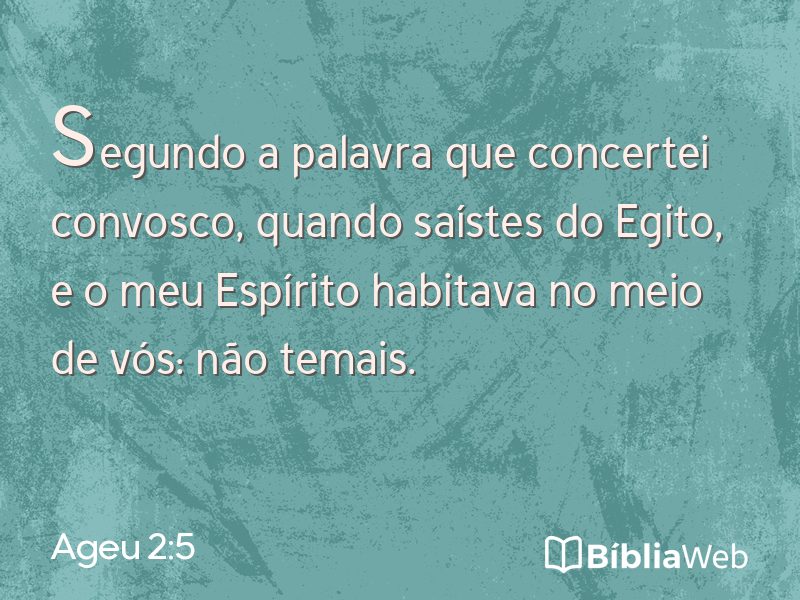 Ageu 2:5 em imagem para compartilhar