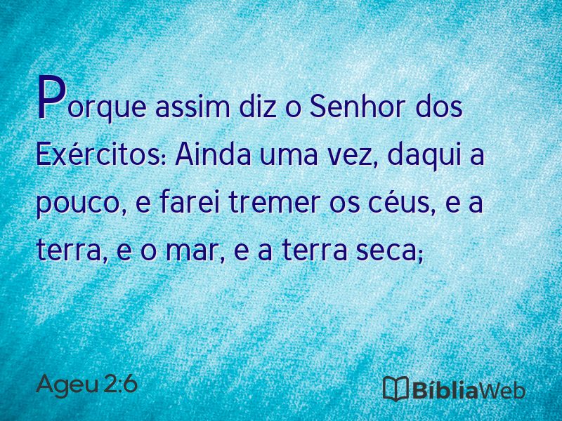 Ageu 2:6 em imagem para compartilhar