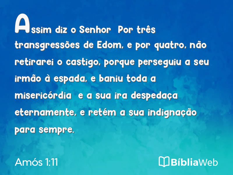 Amós 1:11 em imagem para compartilhar