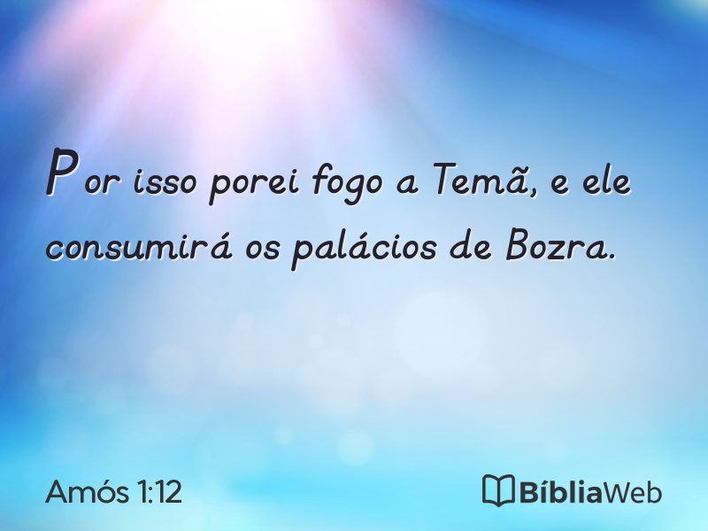 Amós 1:12 em imagem para compartilhar