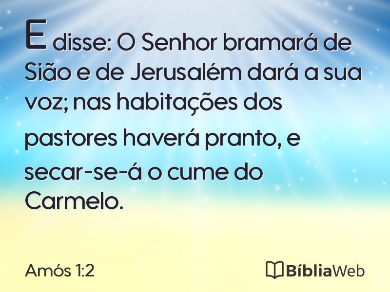 Amós 1:2 em imagem para compartilhar