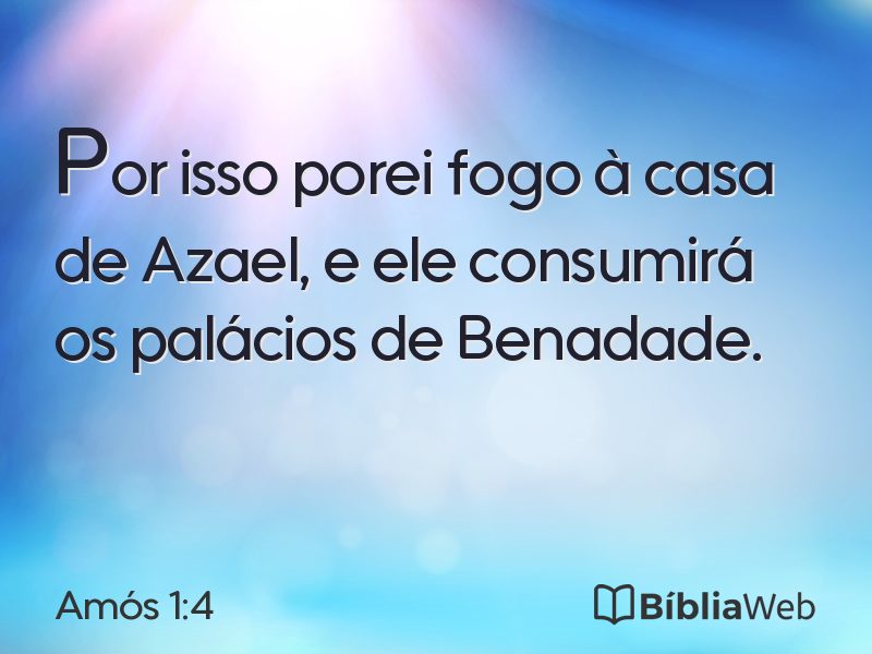 Amós 1:4 em imagem para compartilhar