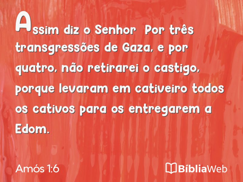Amós 1:6 em imagem para compartilhar