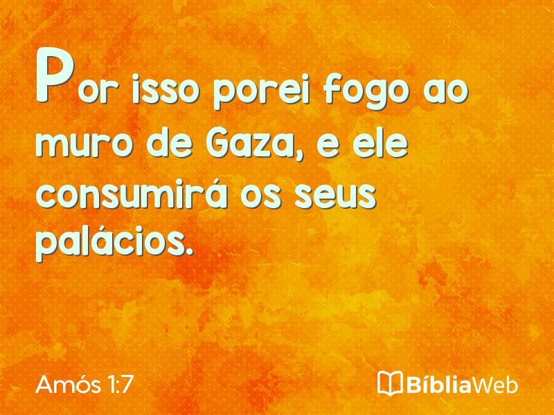 Amós 1:7 em imagem para compartilhar
