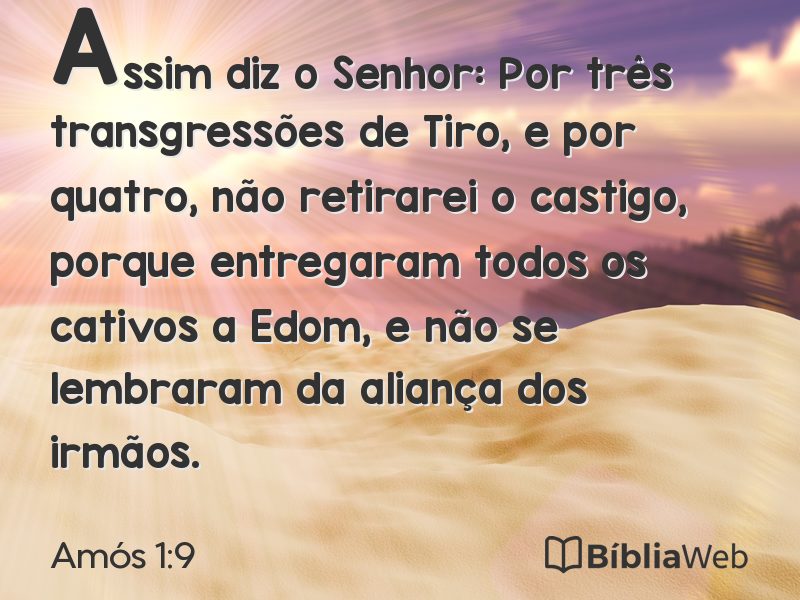 Amós 1:9 em imagem para compartilhar