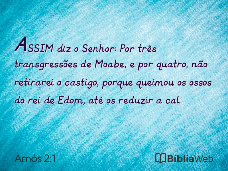 Amós 2:1 em imagem para compartilhar