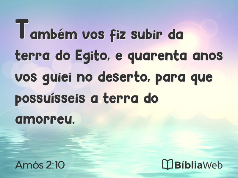 Amós 2:10 em imagem para compartilhar